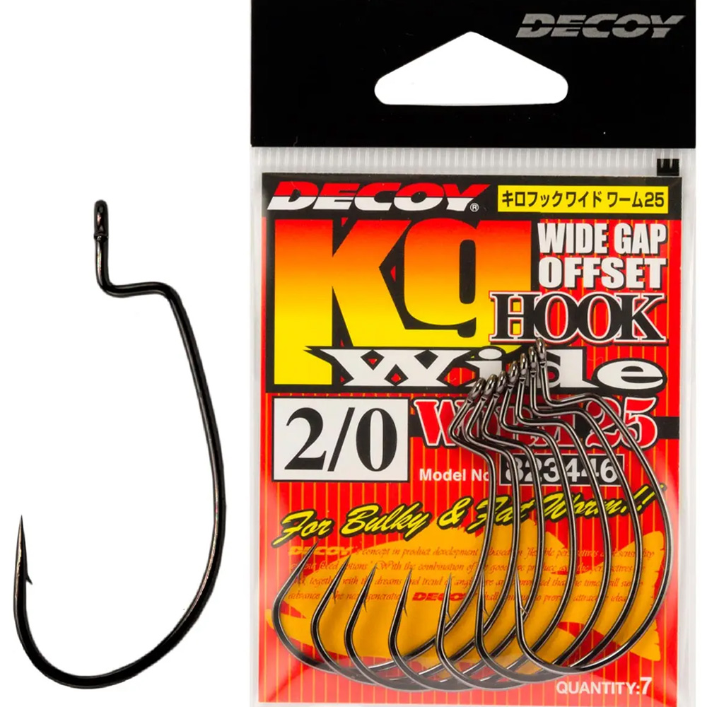 Гачок DECOY Worm25 Hook Wide 01 8 шт (4989540823422)