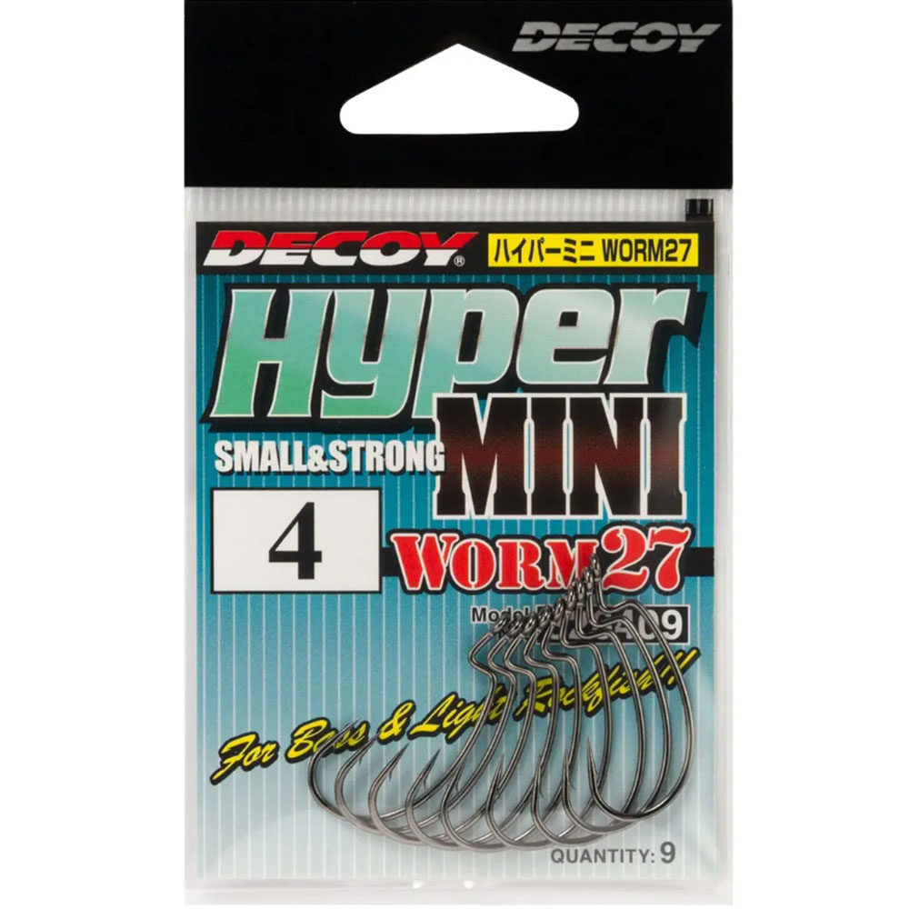 Гачок DECOY Worm27 Hyper Mini #04 9 шт (4989540826409)