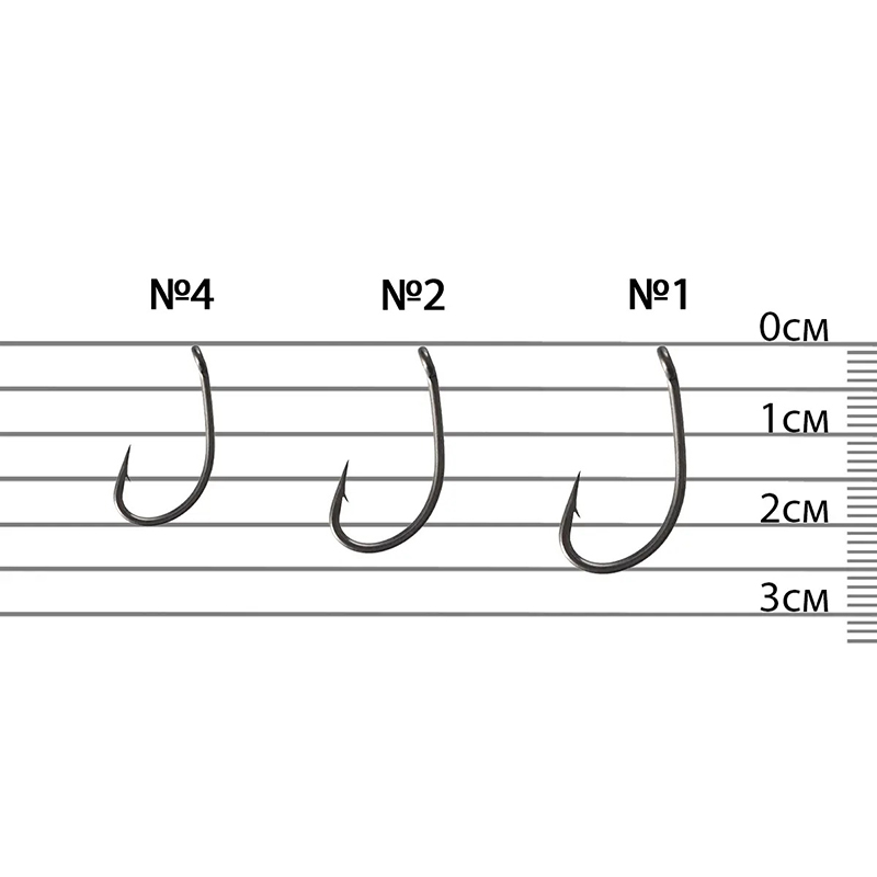 Набір гачків BRAIN Curve Shank #2 10 шт (1858.80.13) Матеріал Сталь