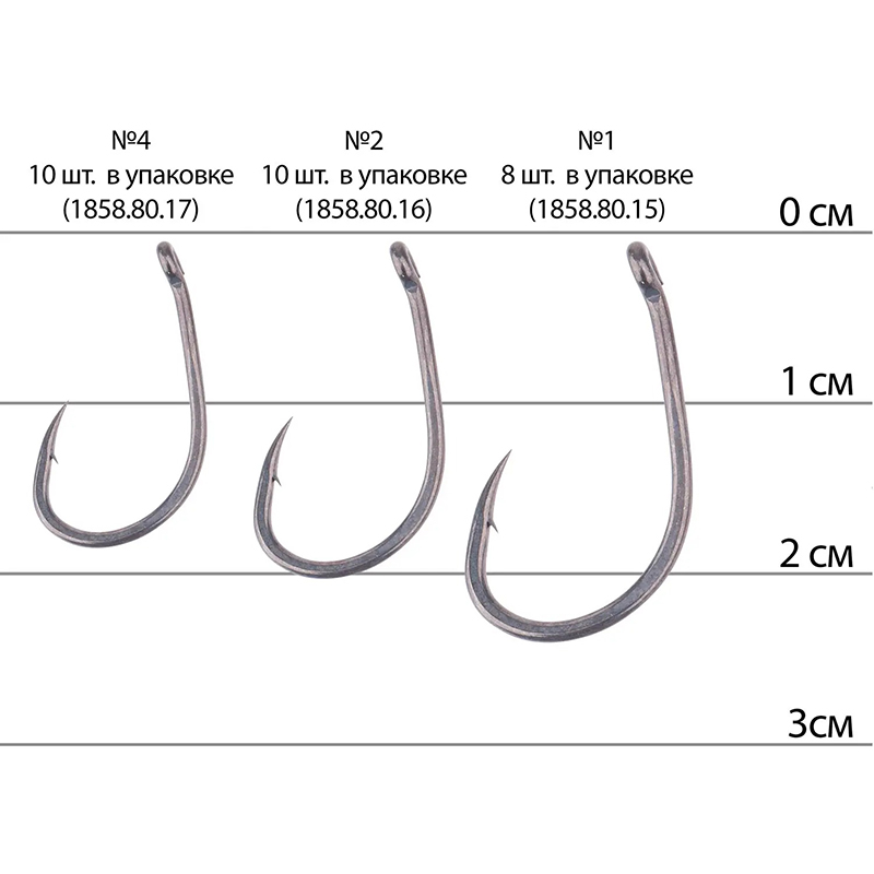 Набір гачків BRAIN Snagger #1 8 шт (1858.80.15) Матеріал Сталь