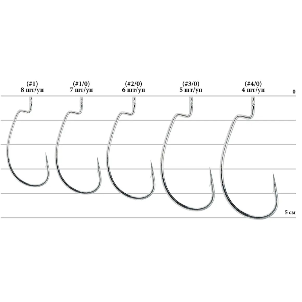Набор крючков DECOY Worm13S Rock fish Limited 01 8 шт (4989540814505) Материал стальная проволока