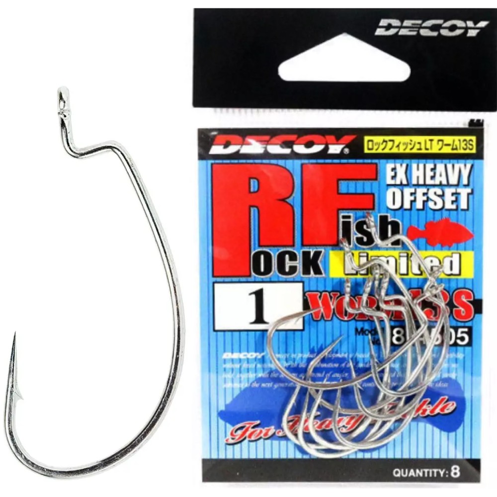 Набор крючков DECOY Worm13S Rock fish Limited 01 8 шт (4989540814505)