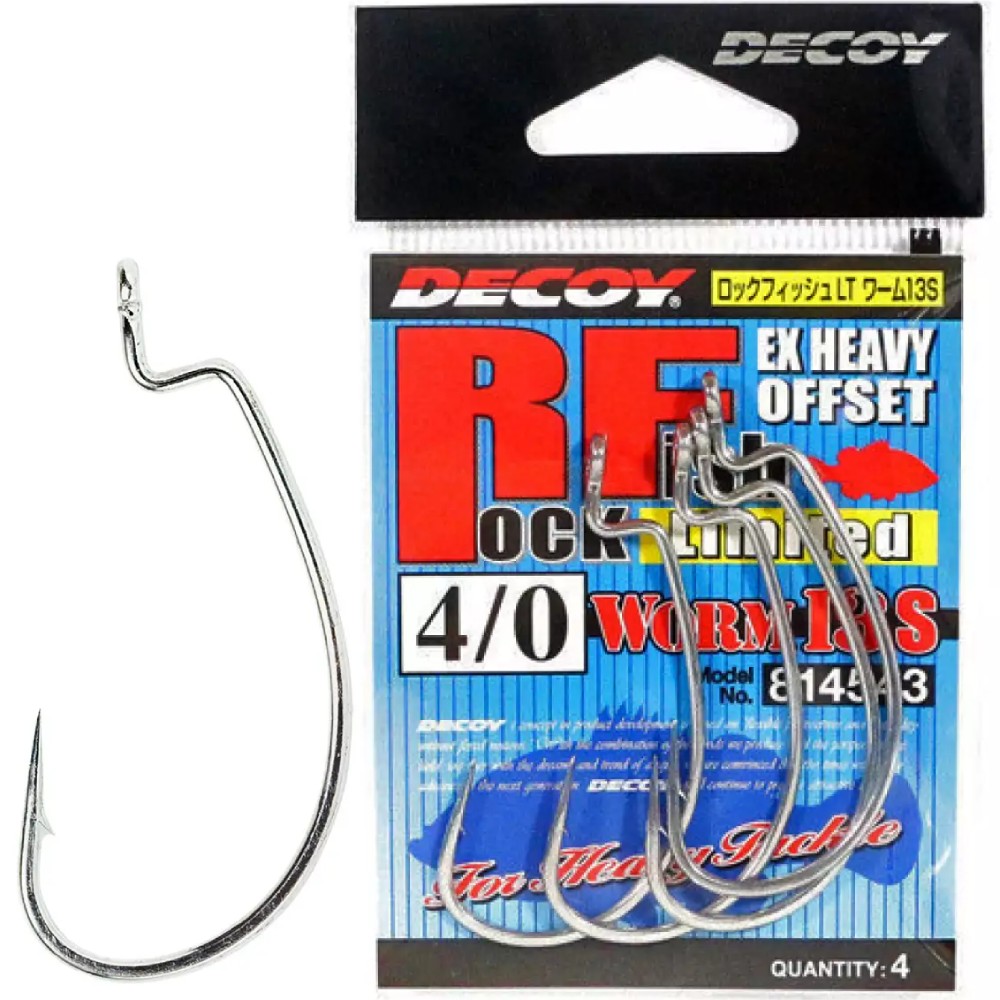 Набір гачків DECOY Worm13S Rock fish Limited 4/0 4 шт (4989540814543)