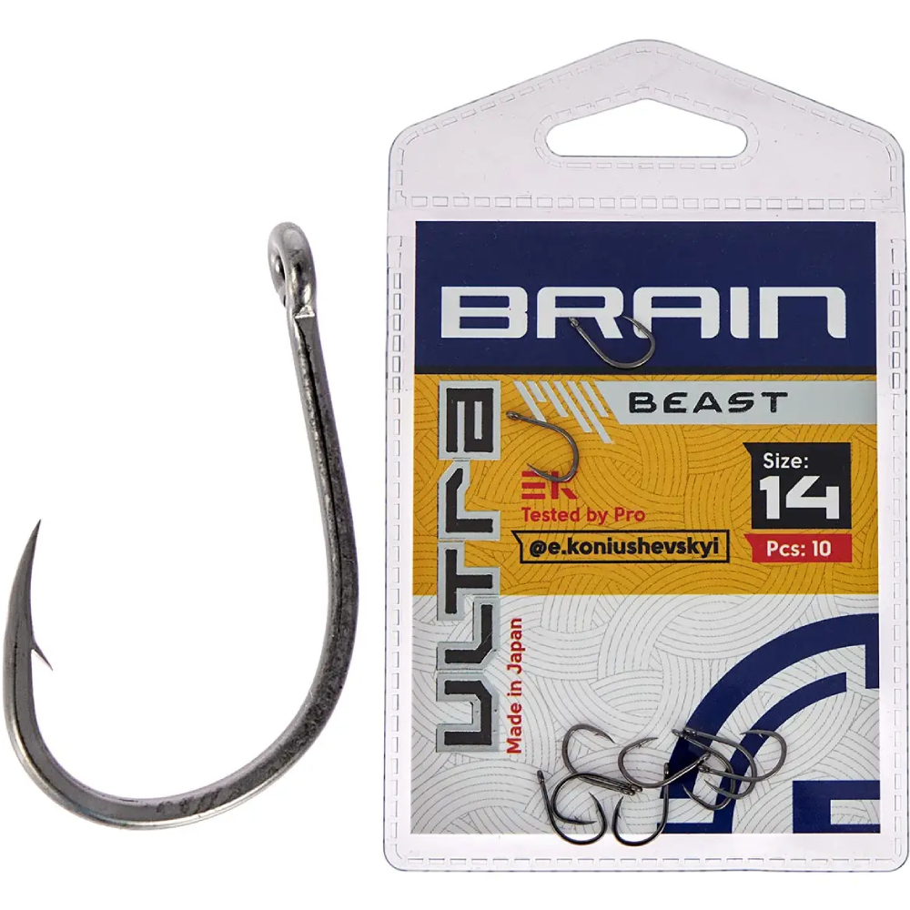 Гачок BRAIN Ultra Beast #14 10 шт (1858.52.46) Головка вушко