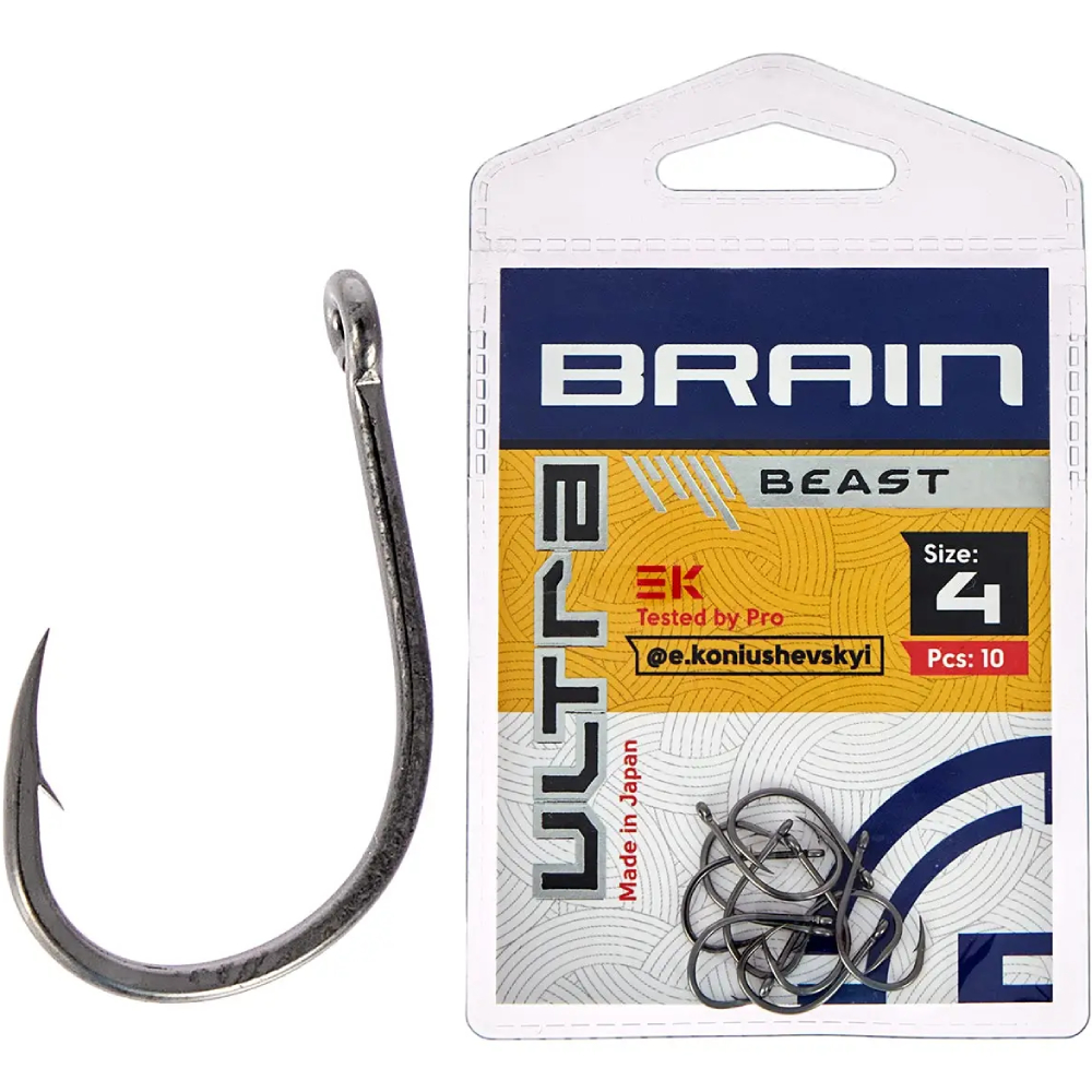 Гачок BRAIN Ultra Beast #4 10 шт (1858.52.51) Головка вушко