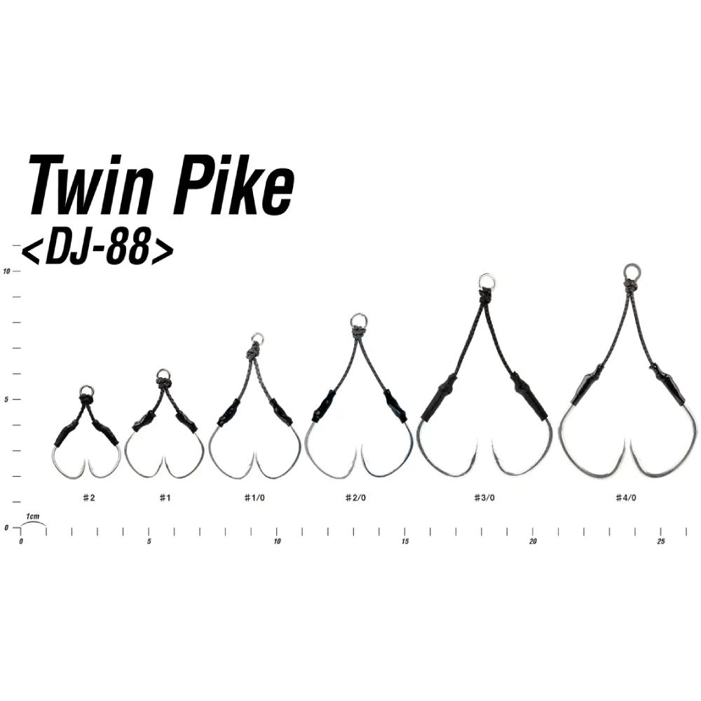 Набор крючков Decoy DJ-88 Twin Pike 01 3 шт (4989540816103) Головка ушко