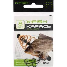 Набір гачків X-FISH Карась донка #8 8 шт (D12300#8)