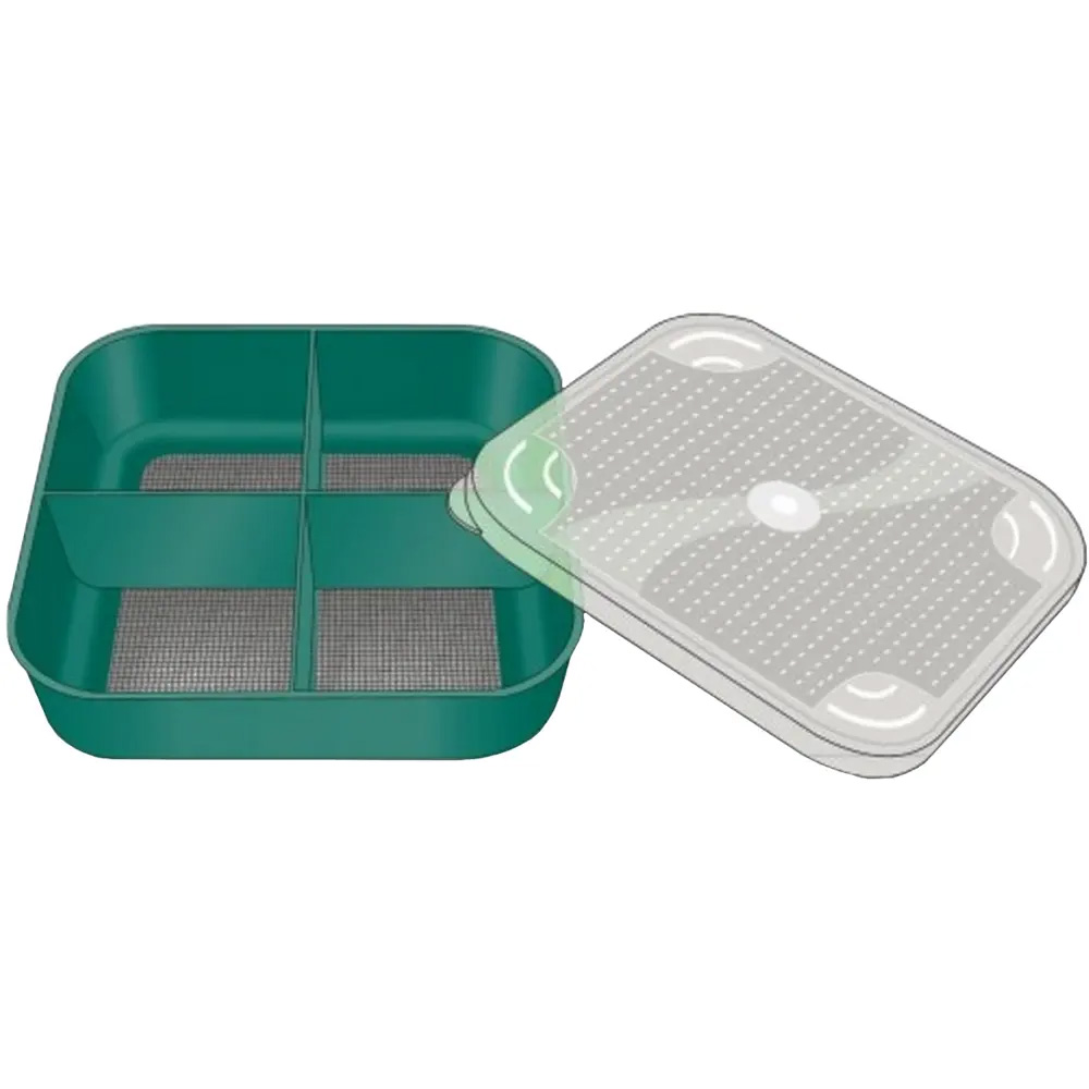 Емкость для наживки STONFO 57R Mesh Square Bait Box 0.7L Green (57.R.0,7)