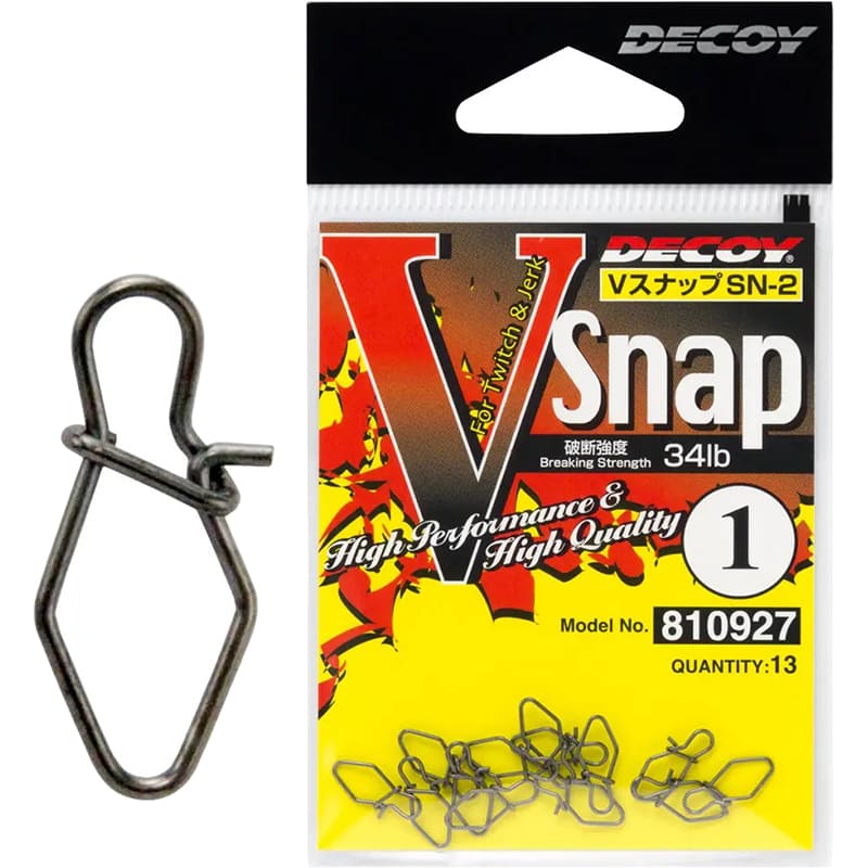 Набір застібок DECOY SN-2 V Snap #01 34lb 13 шт (4989540810927)