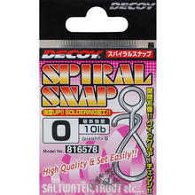 Застібка DECOY SN-5 Spiral Snap #0 10lb 6 шт (4989540816578)