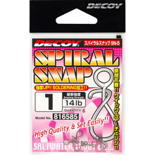 Застібка DECOY SN-5 Spiral Snap #01 14lb 6 шт (4989540816585)