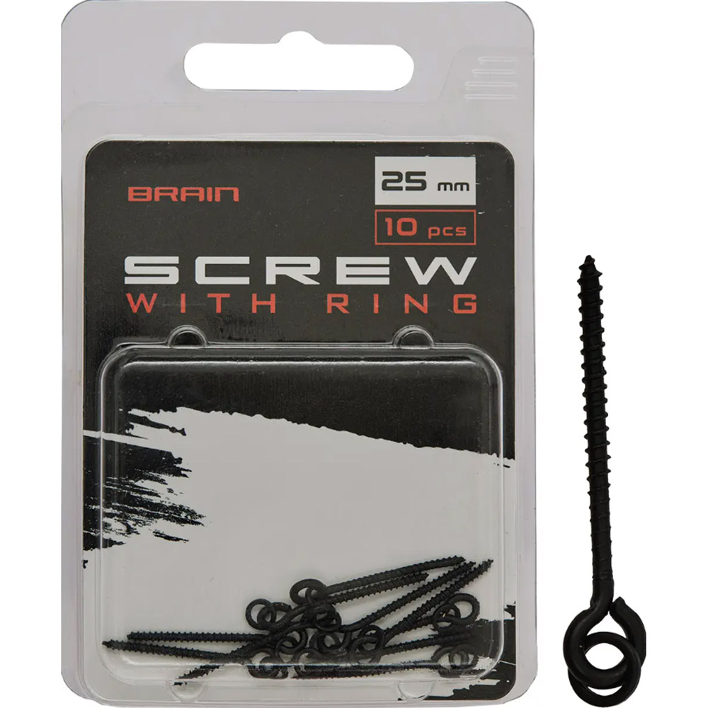 Винт для бойлов BRAIN Screw With Ring 25mm 10 шт SGCA-8026-25 (1858.24.65)
