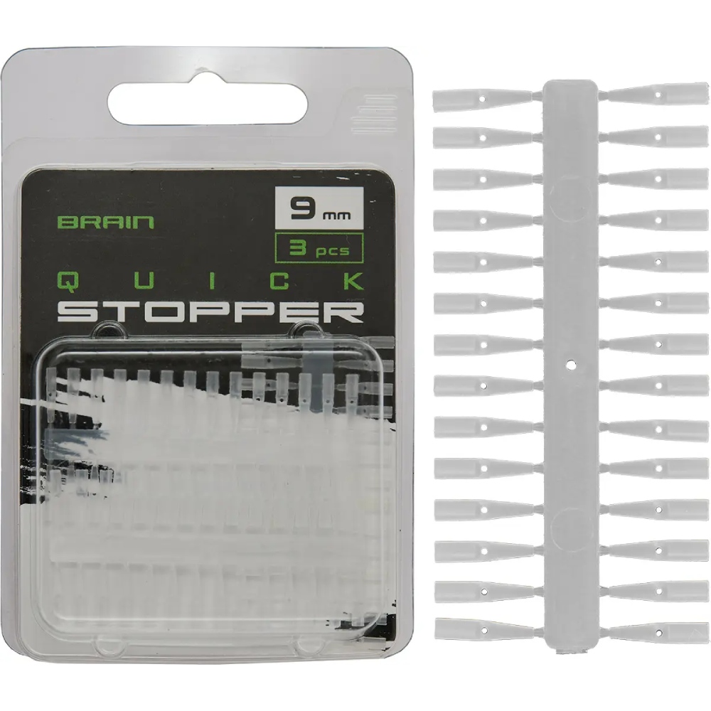 Набор стопоров для бойлов BRAIN Quick Stopper SGXA-9012-9 9 мм 3 пластины (1858.25.24)