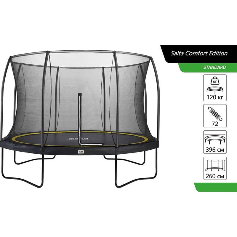Фото Батут SALTA Comfort Edition 396 см Black (5077A)