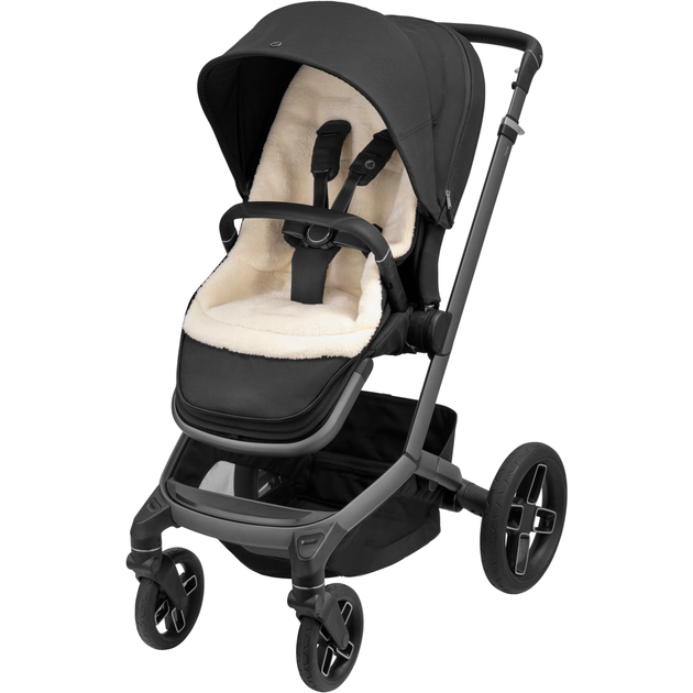 Зимовий конверт MAXI-COSI 2в1 Luxe Twillic Black (1809390110) Матеріал фліс