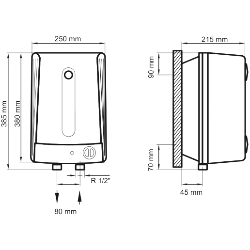 Бойлер ARTI WH Compact U 5L/1 Об'єм баку 5 л