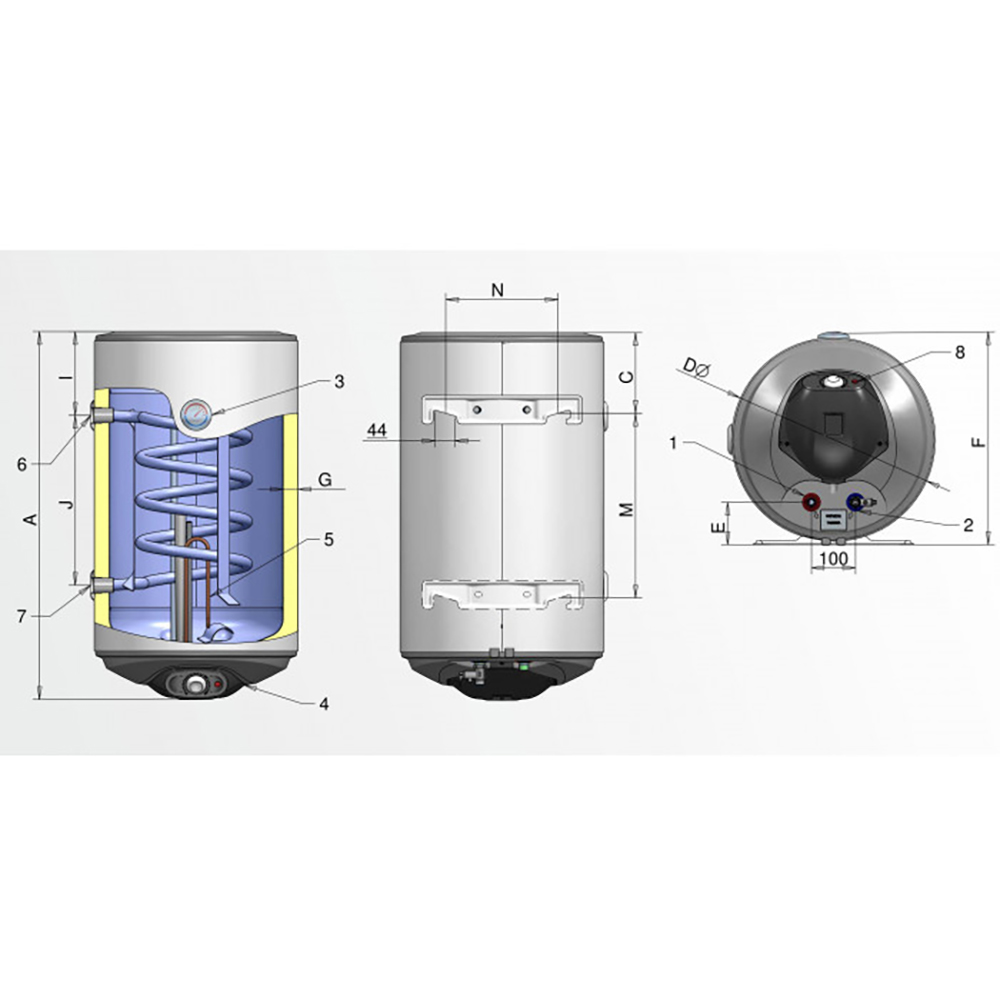 Заказать Бойлер ELDOM Thermo 80 WV08046 TLG