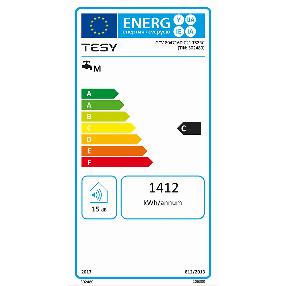 Бойлер TESY Modeco Ceramic GCV6S 804724D C21 TS2RCP Потужність 2400