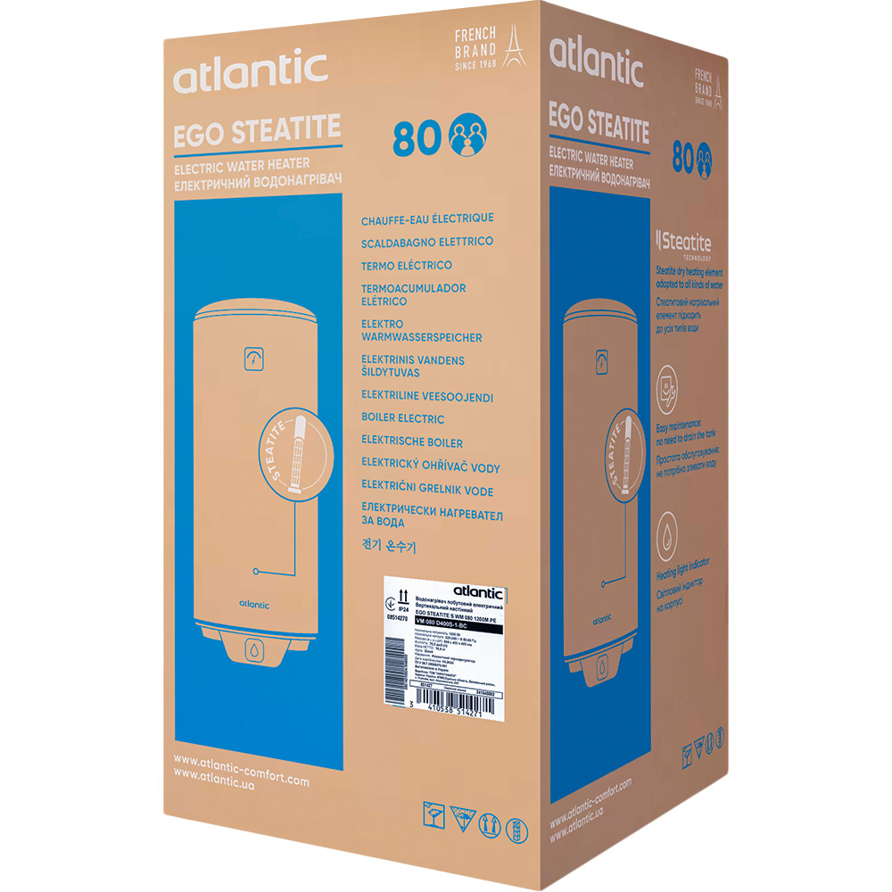 Покупка Бойлер ATLANTIC Steatite Ego VM 080 D400S-1-BC 1200W