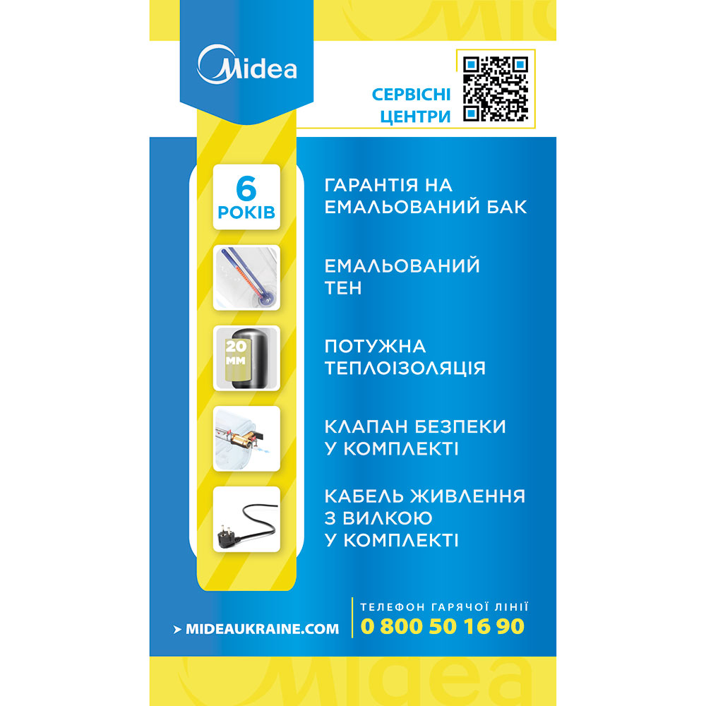 Зовнішній вигляд Бойлер MIDEA D50-15F1(D) (4514)