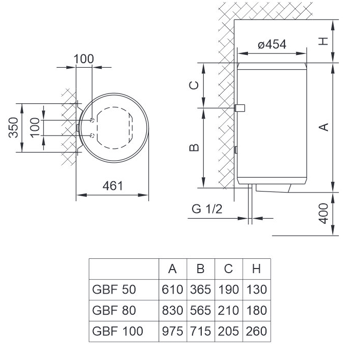 Бойлер TIKI GBF 50 UA (700096) Объем бака 50 л