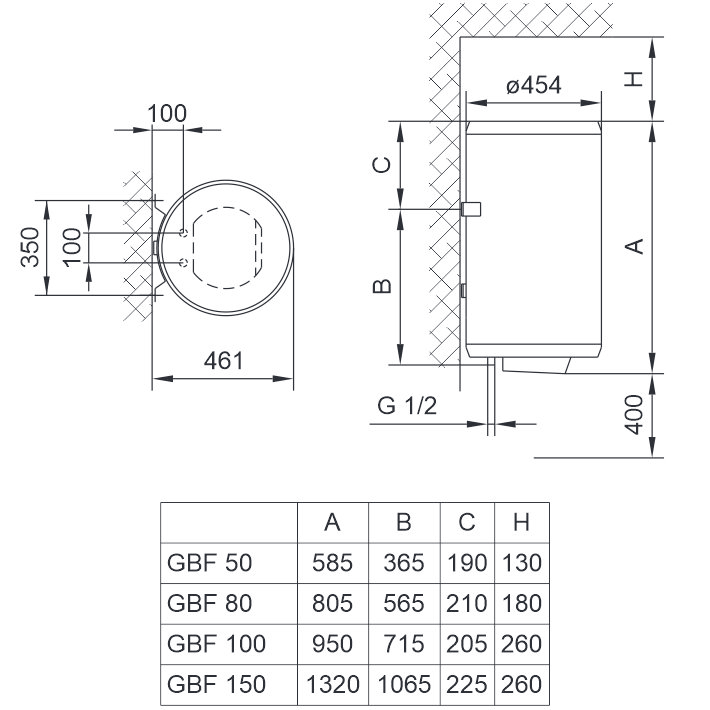 Бойлер TIKI GBF 50 V9 (700146) Объем бака 50 л