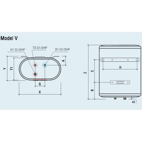Бойлер QUARTZ Gland 30 V Объем бака 30 л