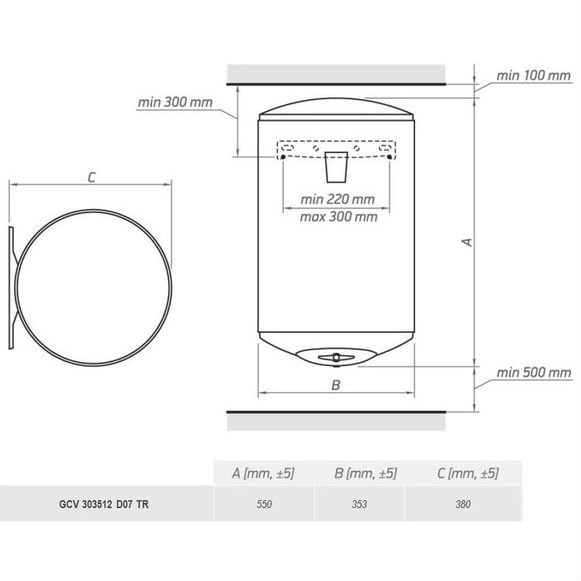 Фото Бойлер CONCEPTA GCV 303512 D07 TR