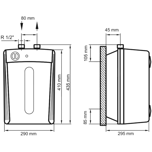 Бойлер ARTI WH Compact SU 10L/1 Объем бака 10 л