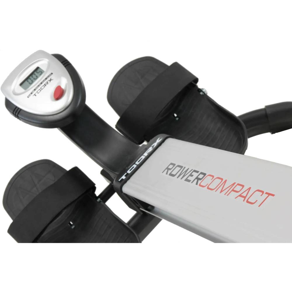 rest TOORX Гребний тренажер Rower Compact (ROWER-COMPACT) Дополнительно платформы для ног с лямками, складная конструкция, размер в сложенном виде 64,5 x 59 x 134 см