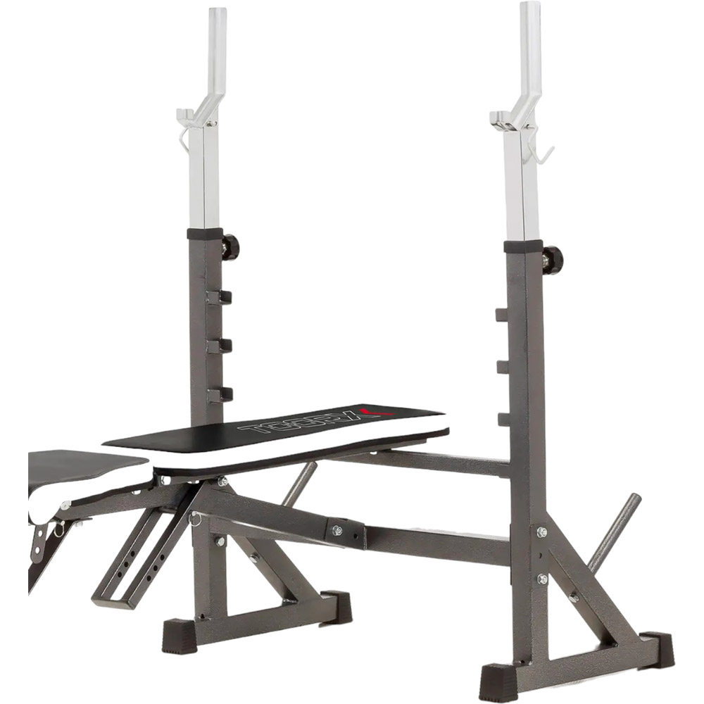 Лава для жиму TOORX Weight Bench WBX 90 Додатково Розміри сидіння: 40.5 x 40 x 5 см, Розміри спинки: 77 x 29 x 5 см, Розміри парти Скотта: 43 x 26 x 5 см, Максимальне навантаження на розгинач для ніг: 50 кг