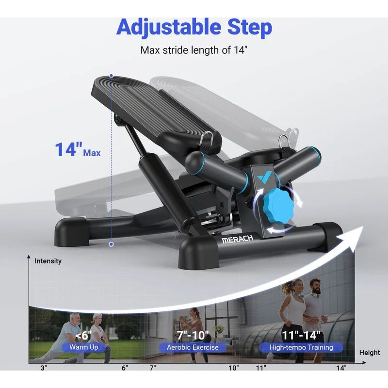 Степер MERACH MR-2354 Комплектація степпер, еспандери 2 шт, інструкція, гарантійний талон