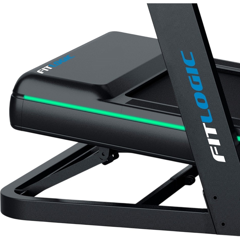 Беговая дорожка FITLOGIC T745 TFT Дополнительно Bluetooth; Wi-Fi; беспроводная зарядка; Ambient подсветка; операционная система Android; поддержка Zwift и Kinomap; ключ безопасности; диапазон скорости: 1-22 км/ч
