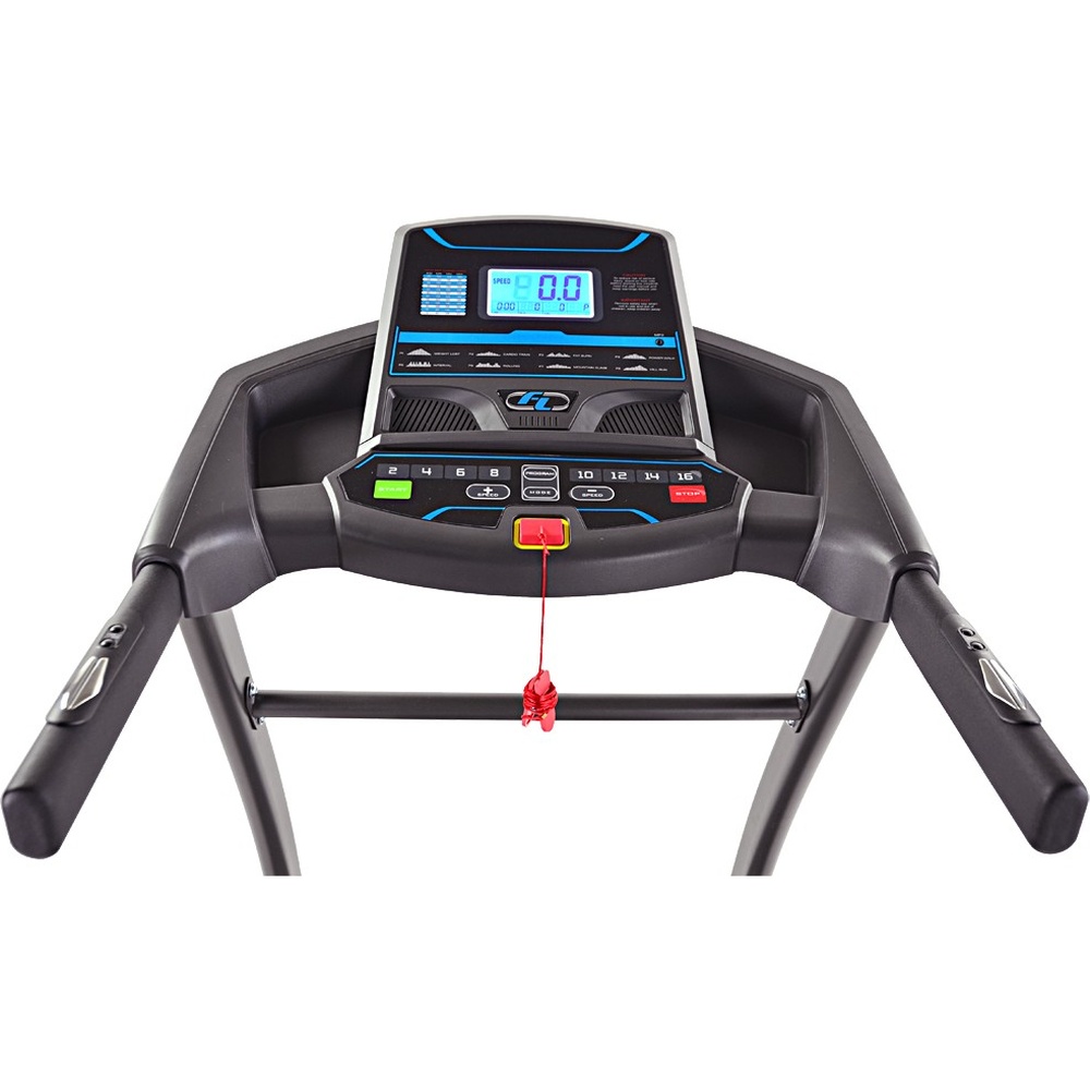 Бігова доріжка FITLOGIC T33E Додатково Bluetooth; гідравлічна система складання; кнопка аварійної зупинки; кнопка швидкого старту; підтримка додатків Android та iOS (FitShow)