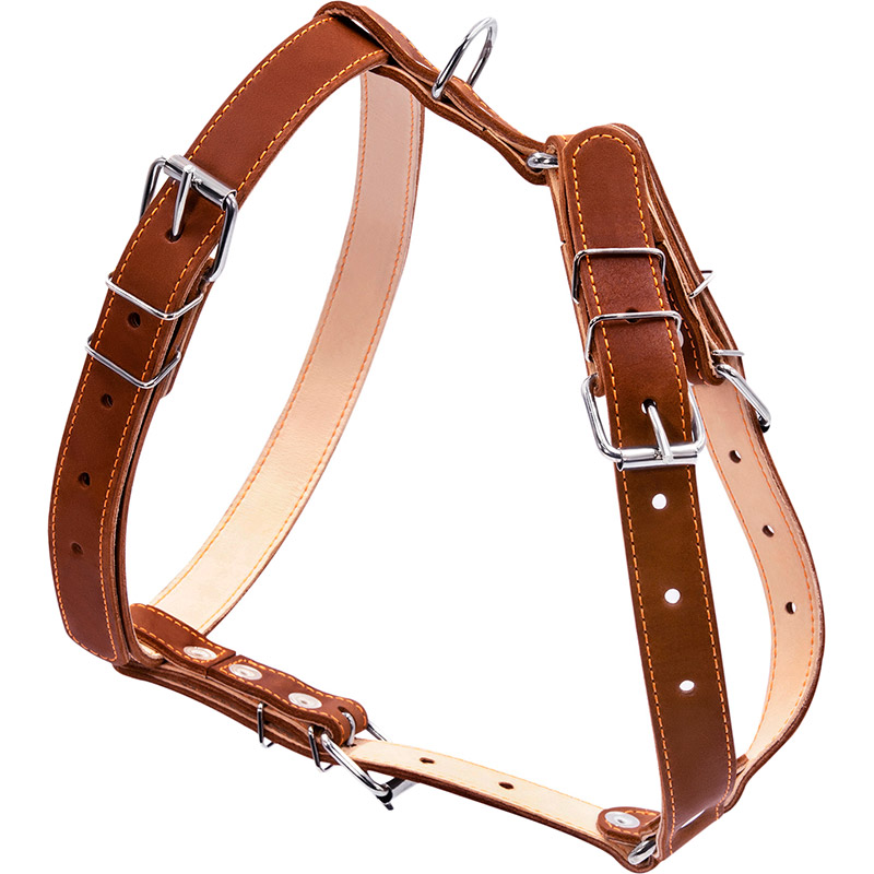 

Шлея для собак COLLAR двойная А:49-68 см В:68-80 см 25 мм коричневый (6426), Шлея подвійна для середніх собак (Ш 25мм, А:49-68с