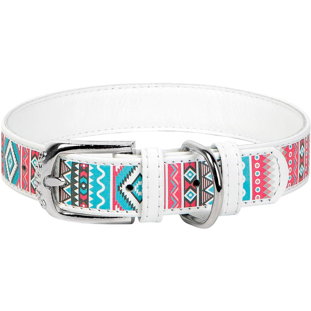 

Ошейник для собак WAUDOG Design с QR Этно XL 35 мм 46 - 60 см White (377715), Нашийник шкір. Design з QR пасп., "Етно", Ш 35 мм,