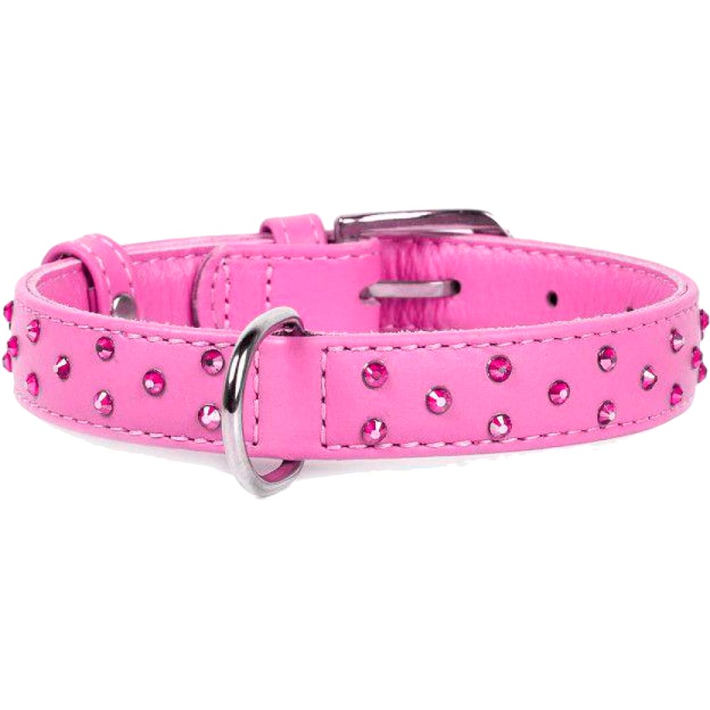 

Ошейник WAUDOG Glamour со стразами Ш 25 мм, Д 38-49 см Pink (32797), Нашийник Glamour з QR пасп., з стразами, Ш 25 мм,
