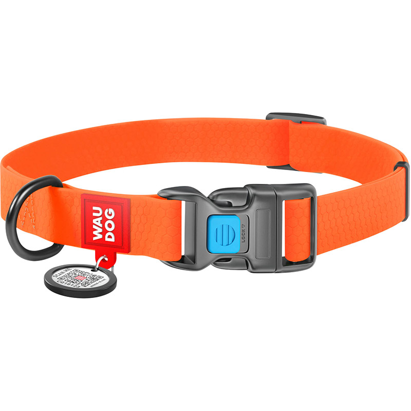 

Ошейник для собак WAUDOG Waterproof c QR 25 мм 35-58 см Orange (27774), Нашийник Waterproof c QR пасп., пласт. пряжка, Ш 2