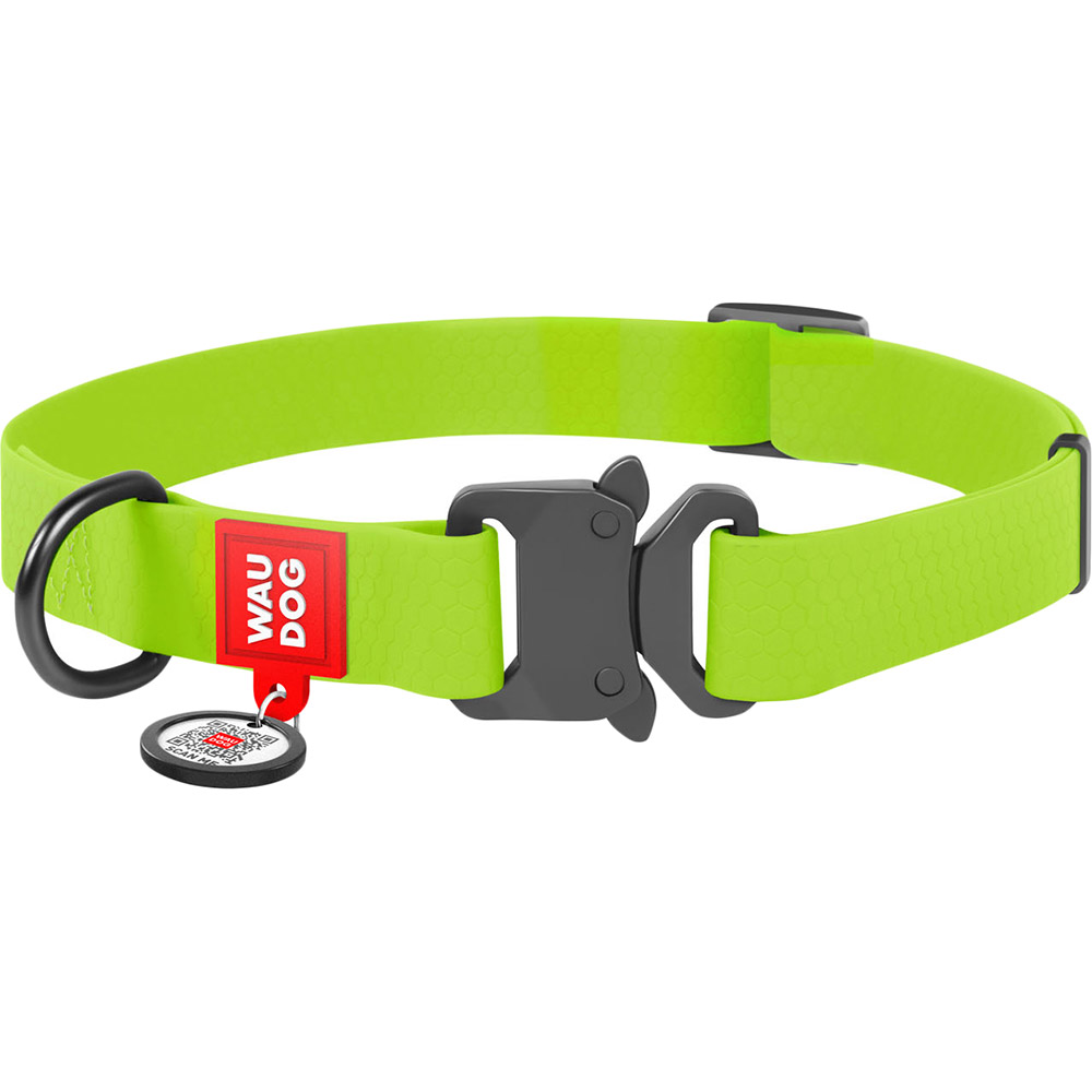 

Ошейник для собак WAUDOG Waterproof c QR 25 мм 35 - 58 см Green (27845), Нашийник Waterproof c QR пасп., металічна пряжка,
