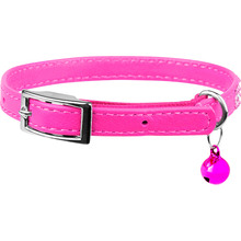 Нашийник для кішок WAUDOG GLAMOUR Квіточка 9 мм 22-30 см Pink (32557)