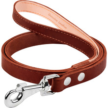 Поводок для собак COLLAR кожаный 122 см 14 мм Brown (04506)