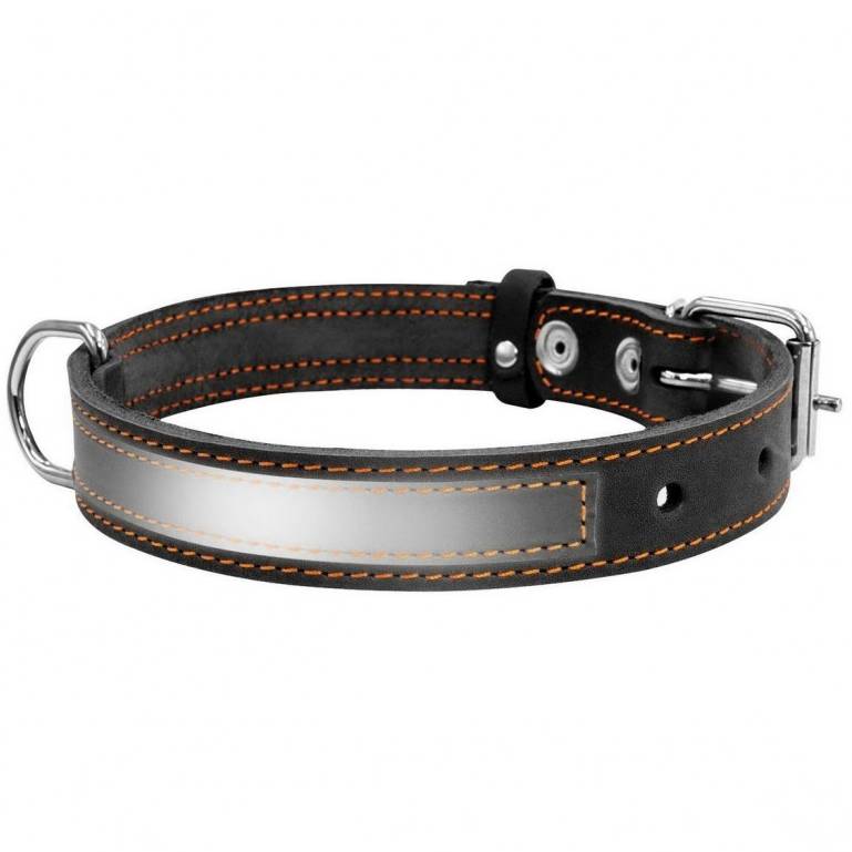 

Ошейник COLLAR Ш 20 мм, Д 32-40 см Black (01551), Нашийник зі світл. стрічкою (Ш 20мм, Д 32-40см), ч