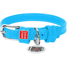 Нашийник для собак WAUDOG Glamour з QR 18-21 см 9 мм Blue (32002)