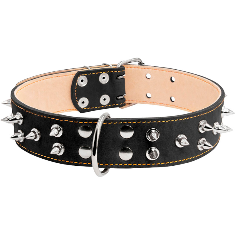 

Ошейник для собак COLLAR двойной с шипами 56-68 см 45 мм Black (03641), Нашийник подвійний з шипами (Ш 45мм, Д 56-68см), ч