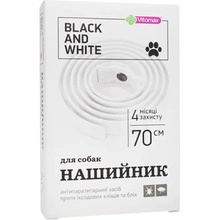 Нашийник від бліх та кліщів VITOMAX Black&White 70см White (4820150201425)