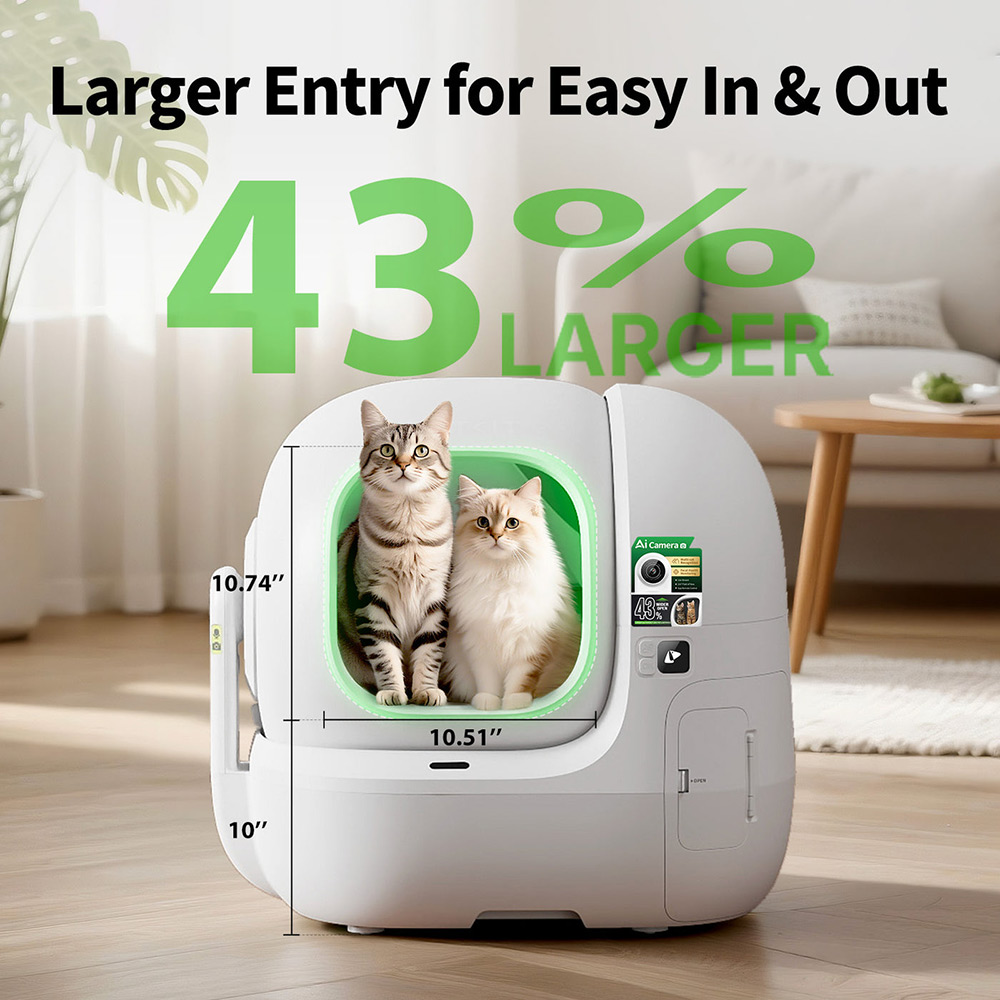 Смарт-лоток PETKIT PUROBOT MAX PRO 2 (P9904) Размеры 65.7 х 53.8 х 60.3