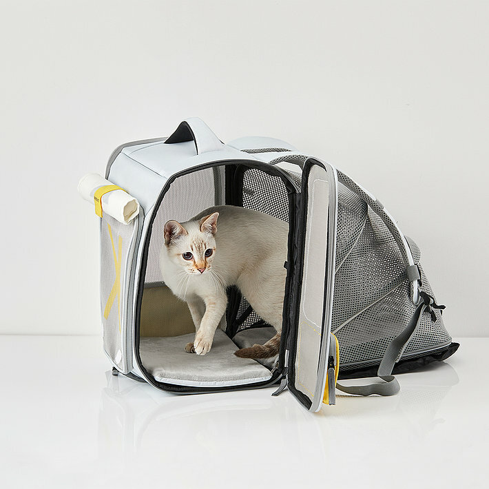 Фото 4 Рюкзак-перенесення PETKIT PBreezy X Zone Pet Carrier Yellow/Grey (P7703)