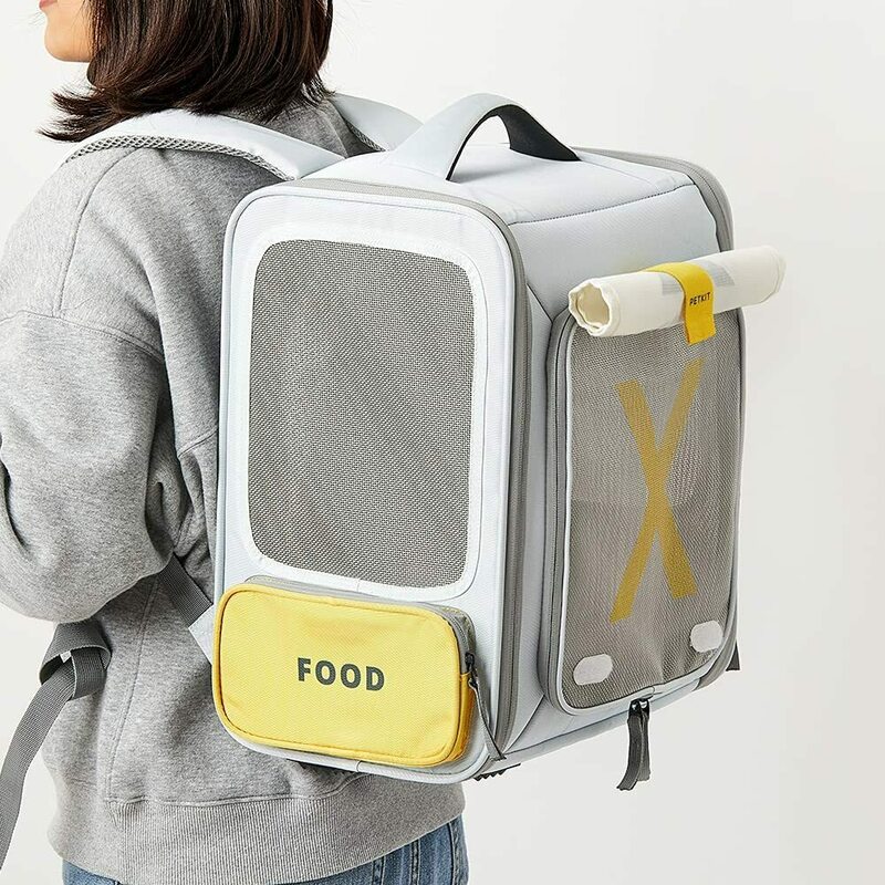 Фото Рюкзак-перенесення PETKIT PBreezy X Zone Pet Carrier Yellow/Grey (P7703)