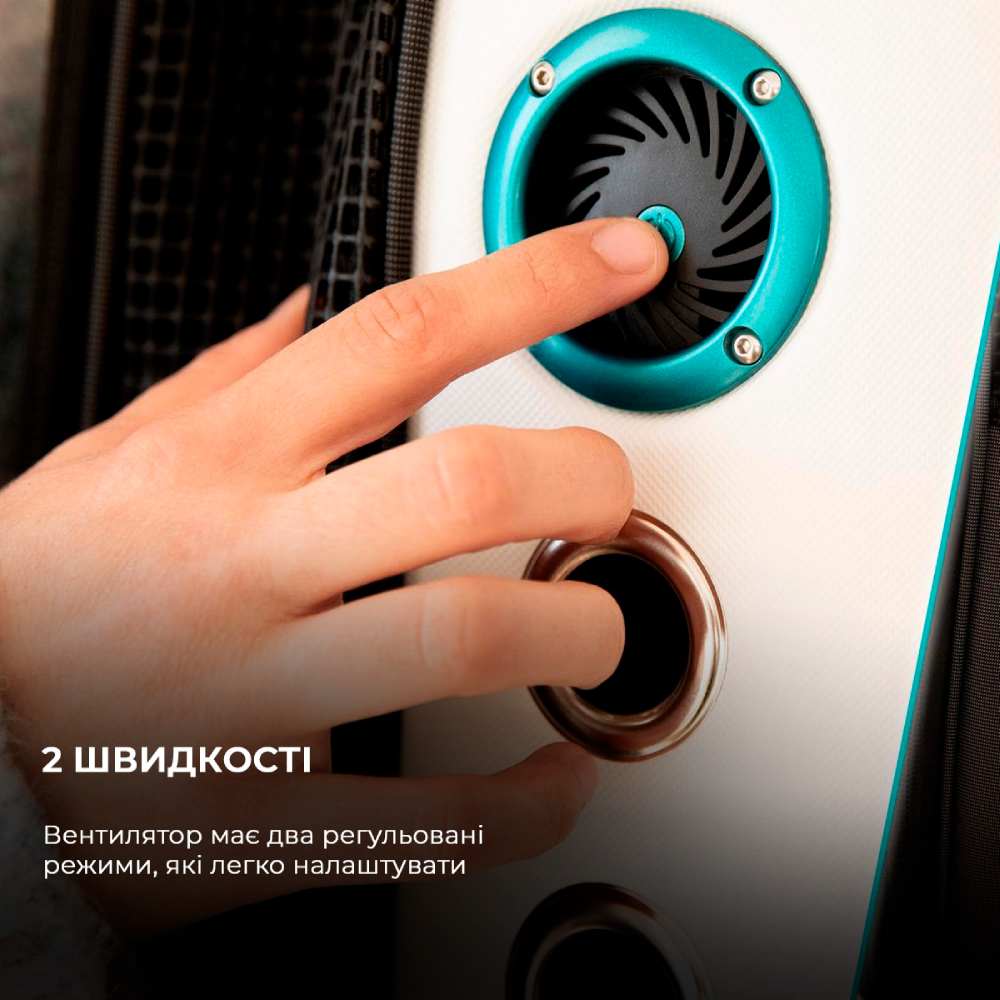 Рюкзак-перенесення CECOTEC Pets Pumba 1800 Travel Fan (CCTC-09564) Розміри  41 х 42,5 х 26,5