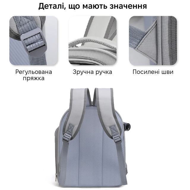 Фото 4 Рюкзак-перенесення INSPIRE Grey (inswindowgrey)